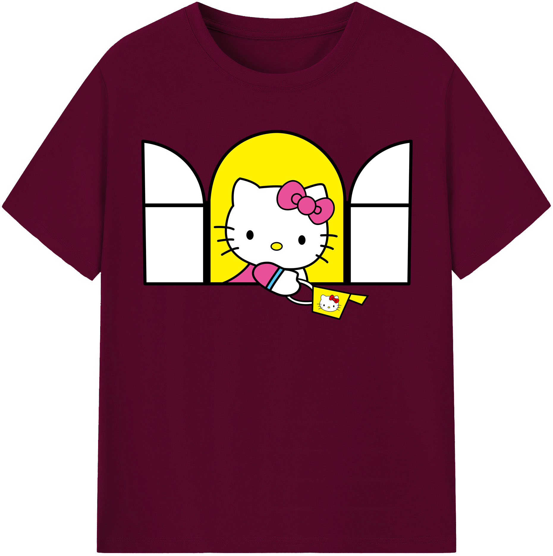 （画像用） Hello Kitty ハローキティ レディースカジュアルプリントTシャツ（綿100％）